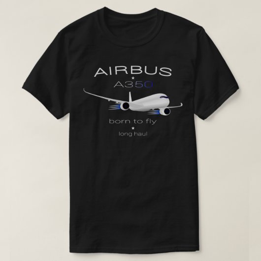 Airbus A350 Vliegtuig modern design T-shirt (Design voorkant)