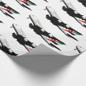 Airbus A380-800 afbeeldingen voor glanzend inpakpa Cadeaupapier (Hoek)