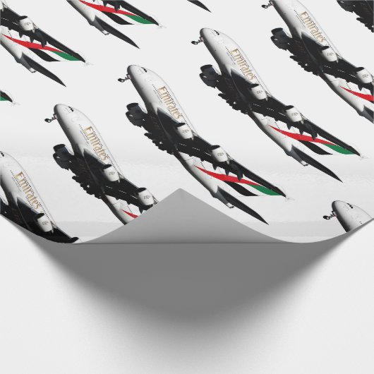 Airbus A380-800 afbeeldingen voor glanzend inpakpa Cadeaupapier (Hoek)