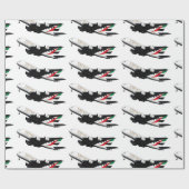 Airbus A380-800 afbeeldingen voor glanzend inpakpa Cadeaupapier (Vlak)