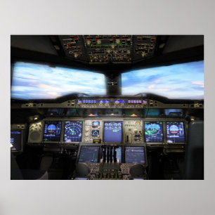 Airbus A380 Cockpit Poster