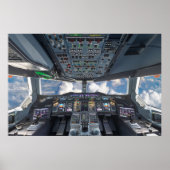 Airbus A380 Cockpit Poster (Voorkant)
