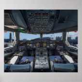 Airbus A380 Cockpit Poster (Voorkant)