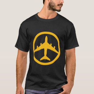 Airbus A380 Geel straalvliegtuig piloot luchtvaart T-shirt