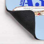 Airbus A380 Illustratie met Bold Red Tail Design Muismat (Hoek)