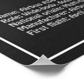 Airbus A380 - Vliegtuigblauwdruk Tekenplannen PD Poster (Hoek)