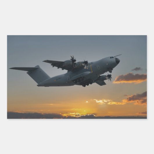 Airbus A400M bij de Zonnebakdoekset Rechthoekige Sticker (Voorkant)
