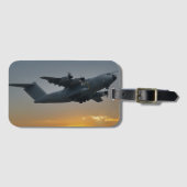 Airbus A400m op zonsondergang Bagagelabel (Voorkant (horizontaal))