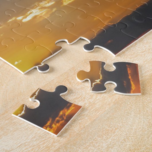 Airbus A400m op zonsondergang Legpuzzel (Zijkant)