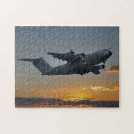 Airbus A400m op zonsondergang Legpuzzel