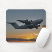 Airbus A400m op zonsondergang Muismat (Met muis)