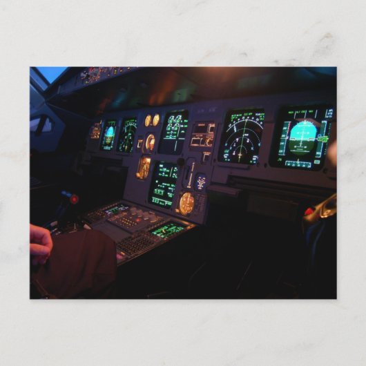 Airbus Cockpit Briefkaart (Voorkant)