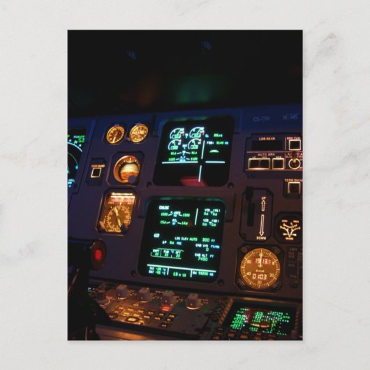 Airbus Cockpit Detail 3 Briefkaart (Voorkant)