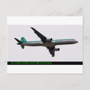 Airbus vliegtuig afbeelding voor briefkaart