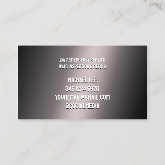 Airconditioning Brons Visitekaartje (Achterkant)