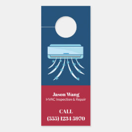 Airconditioning HVAC Custom QR Deurhanger