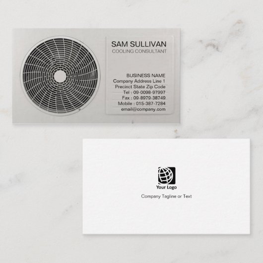 Airconditioning Koelcompressor Visitekaartje (Voorkant / Achterkant)