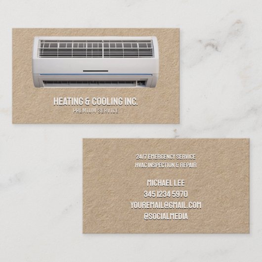 Airconditioning Kraft Visitekaartje (Voorkant / Achterkant)