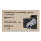 Airconditioning reparatie en kanaalreiniging magnetisch visitekaartje (Voorkant)