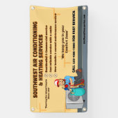 Airconditioning Verwarming HVAC Winkel aanpassen Spandoek (Verticaal)