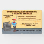 Airconditioning Verwarming HVAC Winkel aanpassen Spandoek (Horizontaal)