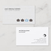 Airconditioning Verwarming Koelhuis Icoon Visitekaartje (Voorkant / Achterkant)