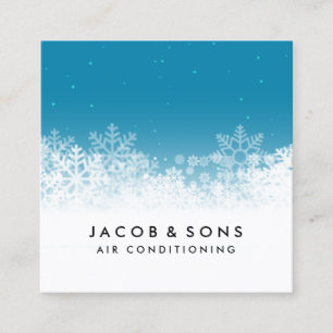 Airconditioning Verwarming Koeling Sneeuwvlokken B Vierkante Visitekaartje