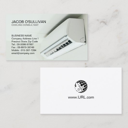 Airconditioning Verwarming Koeling Visitekaartje (Voorkant / Achterkant)