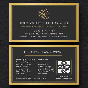 Airconditioning & Verwarming Tech QR-code Visitekaartje