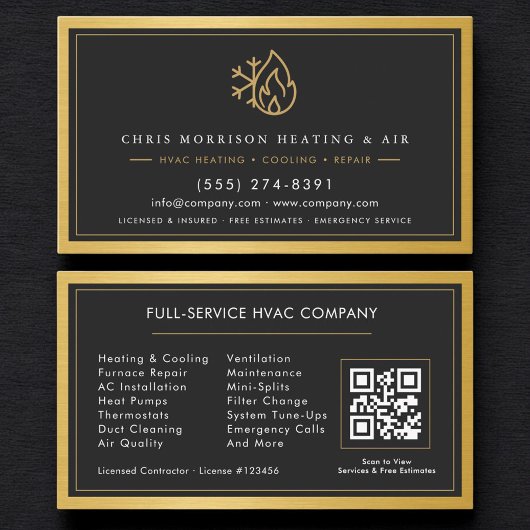 Airconditioning & Verwarming Tech QR-code Visitekaartje