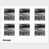 Aircraft carrier CV-16 Vierkante Sticker (Vel)