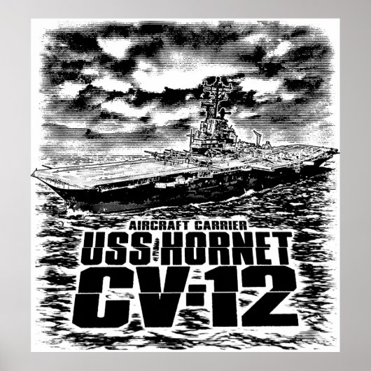 Aircraft carrier Hornet Poster (Voorkant)