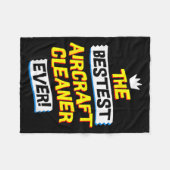 Aircraft Cleaner, Funny Job Occupation  Fleece Deken (Voorkant (Horizontaal))