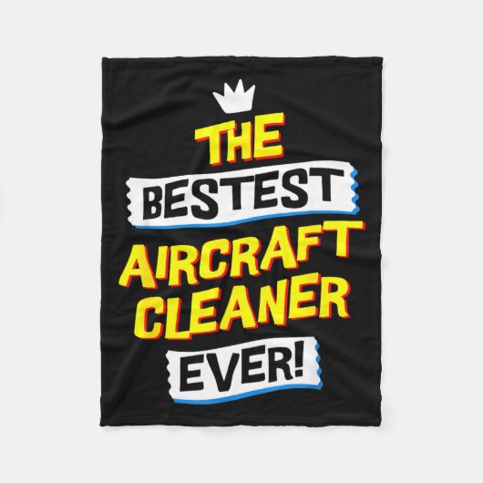 Aircraft Cleaner, Funny Job Occupation  Fleece Deken (Voorkant)