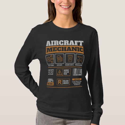 Aircraft Mechanic - Aviation Technician Airplane M T-shirt (Voorkant)
