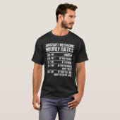 Aircraft Mechanic Hourly Rates Fix Airplanes T-shirt (Voorkant volledig)