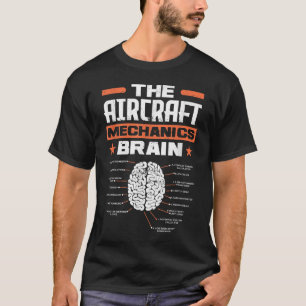 Aircraft Mechanics Brain Aviation Funny Aircraft M T-shirt