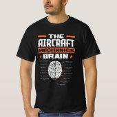Aircraft Mechanics Brain Aviation Funny Aircraft M T-shirt (Voorkant)