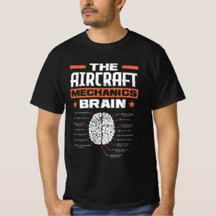 Aircraft Mechanics Brain Aviation Funny Aircraft M T-shirt