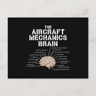 Aircraft Mechanics Brain Aviation Gift Aankondigingskaart