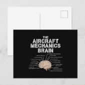 Aircraft Mechanics Brain Aviation Gift Aankondigingskaart (Voorkant / Achterkant)