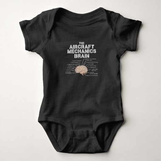 Aircraft Mechanics Brain Aviation Gift Romper (Voorkant)