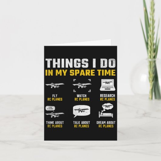 Aircraft Rc Plane Airplane Men Things I Do In My S Kaart (Voorkant)