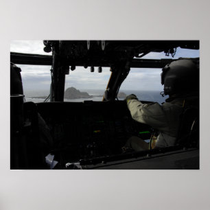 Aircrews naderen Farallon Island Poster