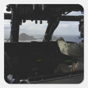 Aircrews naderen Farallon Island Vierkante Sticker