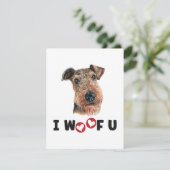 Airdale Terrier Dog I Wof you (Staand voorkant)