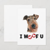 Airdale Terrier Dog I Wof you (Voorkant / Achterkant)