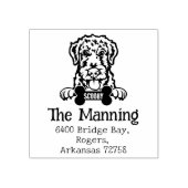 Airdale Terrier Dog Retouradres Rubberstempel (Afrduk)