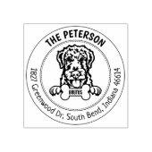 Airdale Terrier Hond Familie Retouradres Rubberstempel (Afrduk)