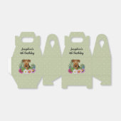 Airdale Terrier met kleurrijke bloemen Verjaardag Bedankdoosjes (Uitgevouwen)